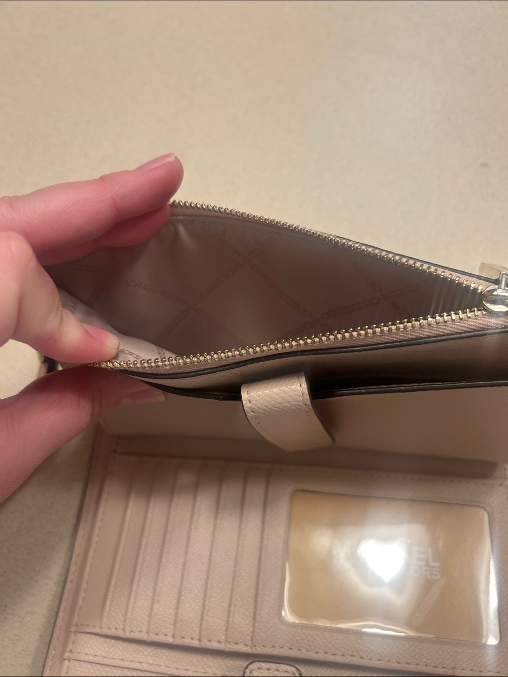 Michael Kors Rose Gold Metallic MK Logo Wristlet - Picture 4 of 7